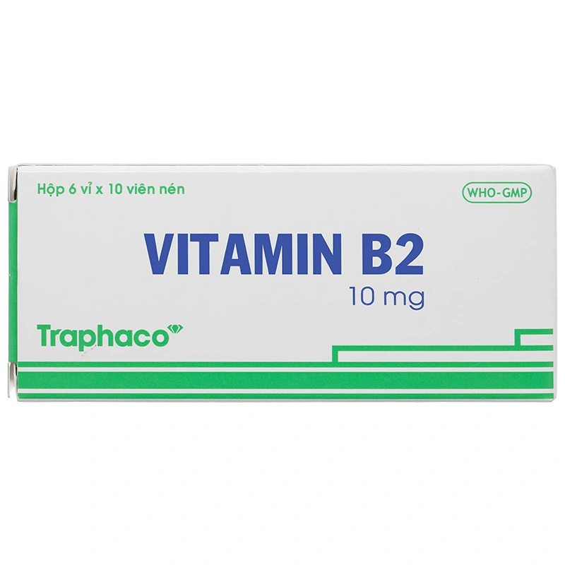 Vitamin B2 Traphaco 10mg dự phòng và điều trị thiếu vitamin B2 (6 vỉ x 10 viên) - 1